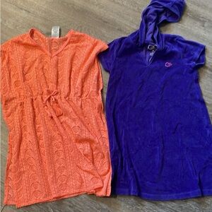 Orange and Purple Hooded Cover-Ups